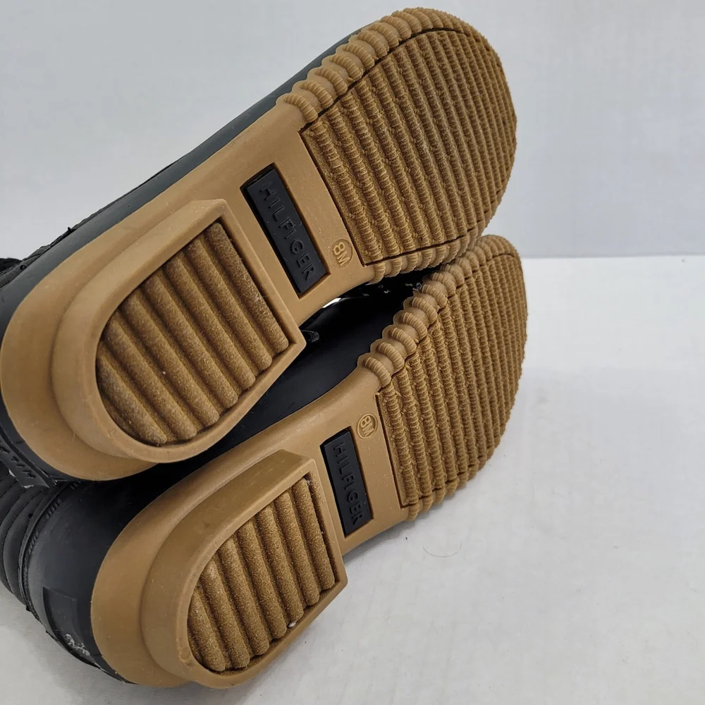 NWOT Tommy Hilfiger Rainah Duck Booties- Black- Size 8 M (Medium) - - Picture 4 of 9